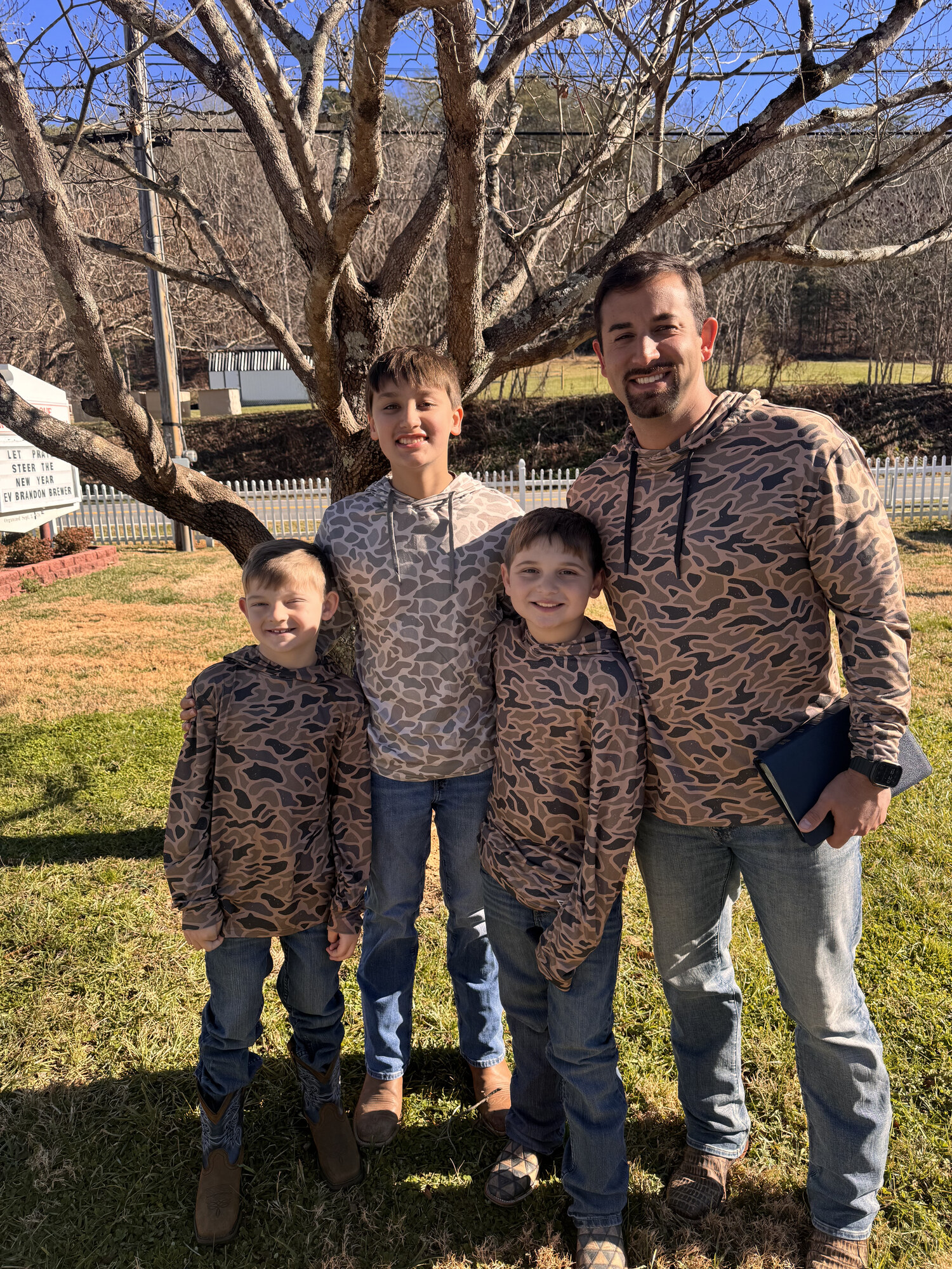 Ryan Trent with his three sons